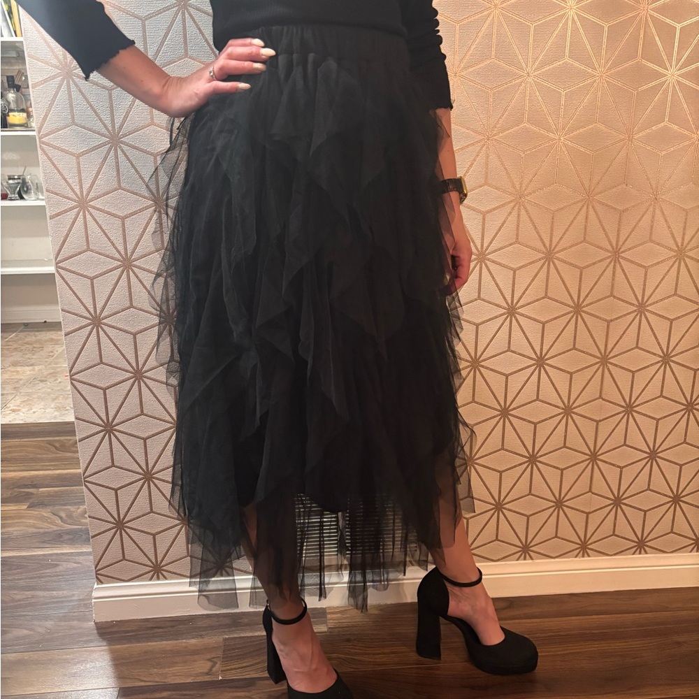 Funky Black Tulle Skirt